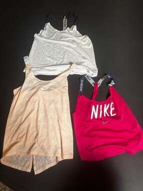 Lot of 3 Nike Women's Just Do It Elastic Strap Training Tank Tops